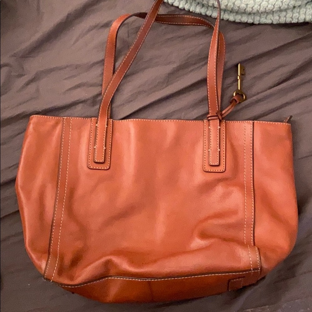 Brown leather Fossil purse
